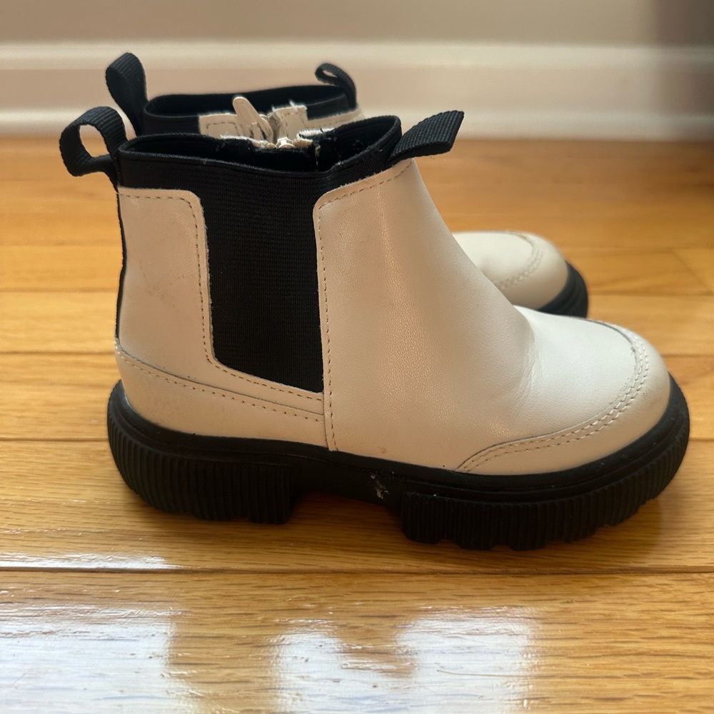 Zara Black and Cream Girls Boots